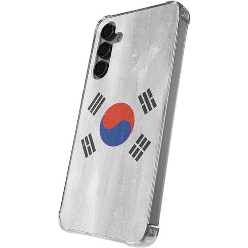 South Korean Flag Distressed Galaxy S24 Plus Clear Case